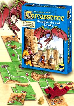 Carcassonne Burgfrulein und Drache-Pressefoto